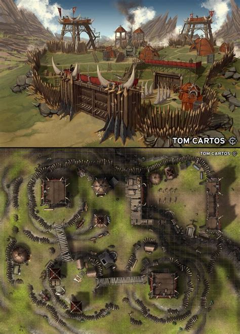 Orc Stronghold Exterior Scene Free Version Tom Cartos In 2024