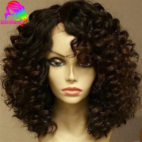 7a Curly Full Lace Wig Brazilian Full Lace Human Hair Wigs For Black