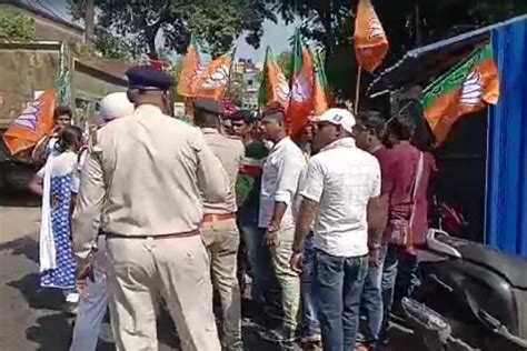 Hooghly 15 Bjp Workers Arrested While Protesting Against Tmc Mla Asit Majumdars Comments