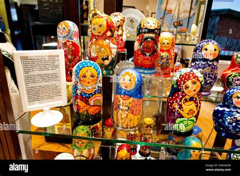 Museum of Russian Art gift shop with a display of Russian dolls ...