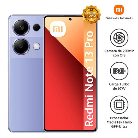 Ripley Smartphone Xiaomi Redmi Note 13 Pro 256gb 8gb Ram Lavander