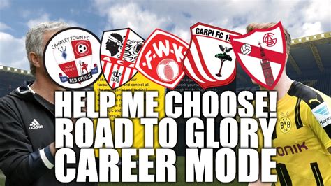 Help Me Choose Fifa Road To Glory Career Mode Youtube