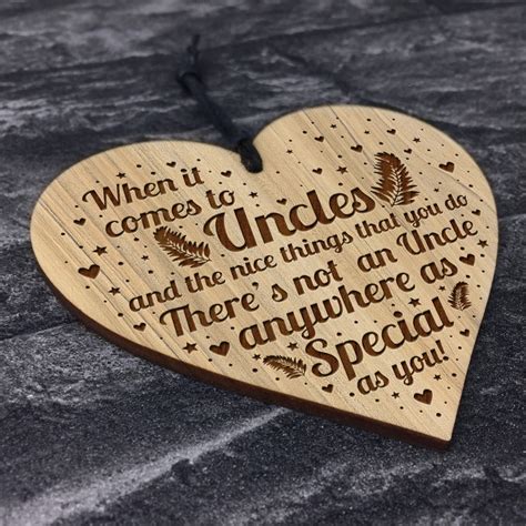 Uncle Gift Ideas For Birthday Christmas Engraved Heart Present