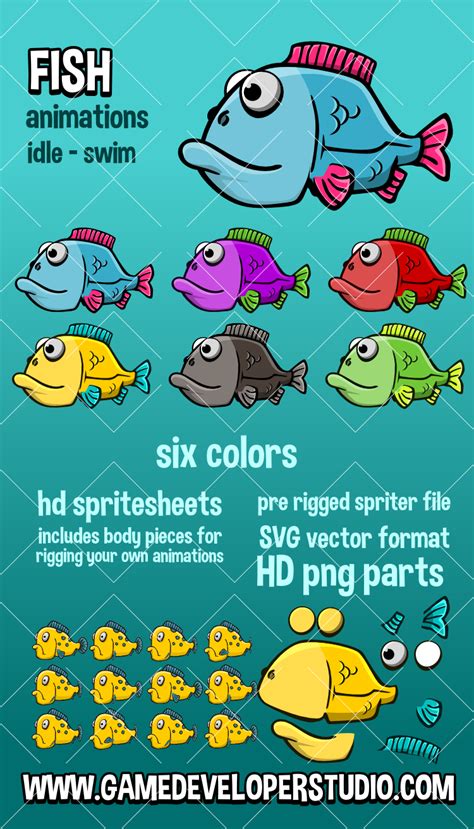 2d Fish Game Asset