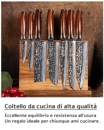 YARENH Coltello Cucina Verdure 17cm Giapponese Forgiati Damasco