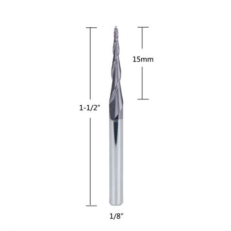 Pc End Mill Tiain Coated Cnc Hrc Tungsten Carbide Ball Nose Tapered