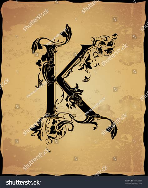 Vintage Initials Letter K Stock Vector Illustration 49264447 Shutterstock