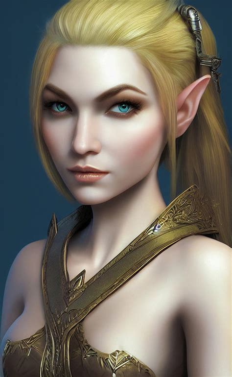 Cute Elf Woman 01 Digital Art By Matthias Hauser Fine Art America