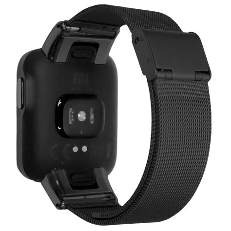 Pasek Opaska Metalowa Do Xiaomi Mi Watch Lite Czarna Xiaomi Sport