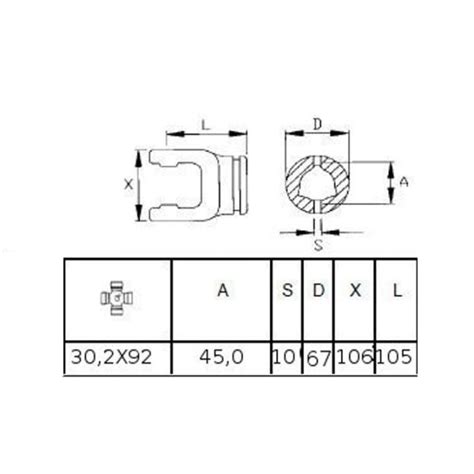 FORCELLA INTERNA B 6 PER TUBO INTERNO DM MM 45 BY PY