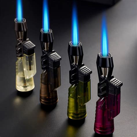 Windproof Torch Lighter Refillable Gas Lighters Butane Jet Flame