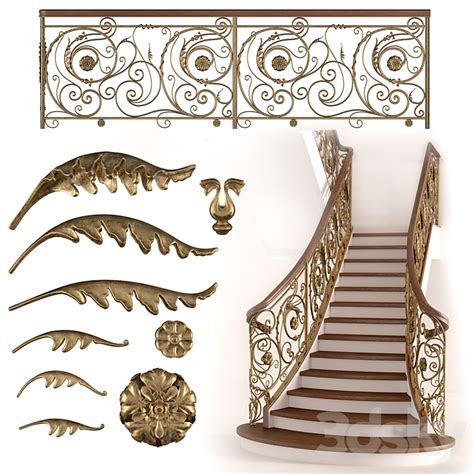 Forged Stairs 3D Model 3DSKY Decor Helper