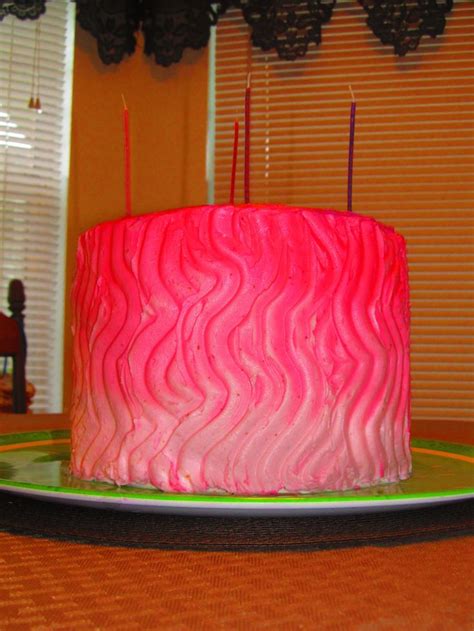 Pink Ombre Birthday Cake I Made For My Mommy