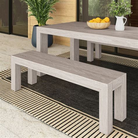 Modern Outdoor Solid Wood Bench – Plank+Beam