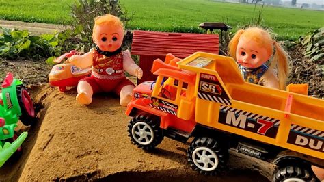 New Gadi Wala Cartoon 2 Baby Dolls Mini Home Toys Helicopter Ka