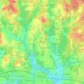 flatwoods topographic map elevation terrain