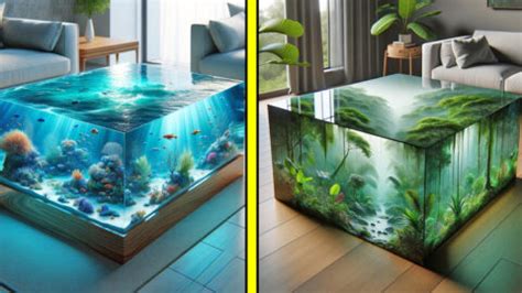 These Epoxy Scene Coffee Tables Bring The Outdoors Inside With Stunning