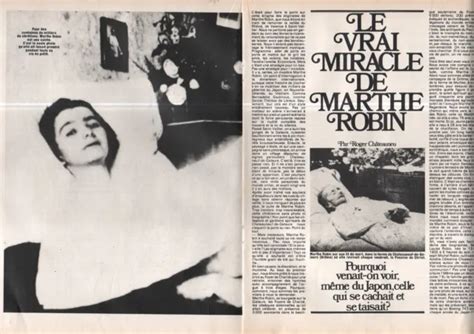 COUPURE DE PRESSE Clipping 1981 Marthe Robin 4 Pages Le Vrai Miracle