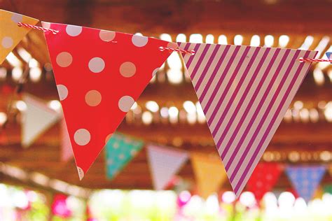 Download Birthday Party Flags Royalty Free Stock Photo and Image