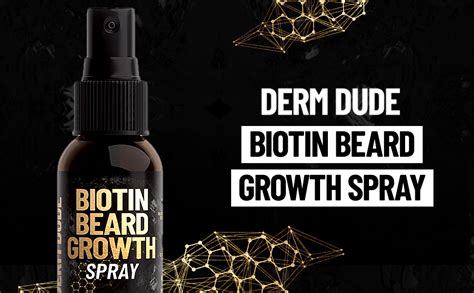 Derm Dude Biotin Beard Growth Spray Beard Oil For Men