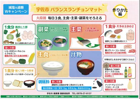 料理をのせると食事バランスがわかる「バランスランチョンマット」／宇佐市