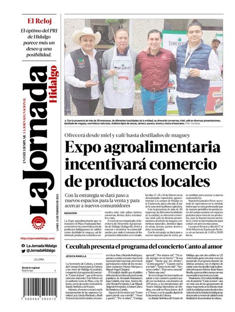 La Jornada Hidalgo On Twitter BuenLunes Hoy En La Contraportada De