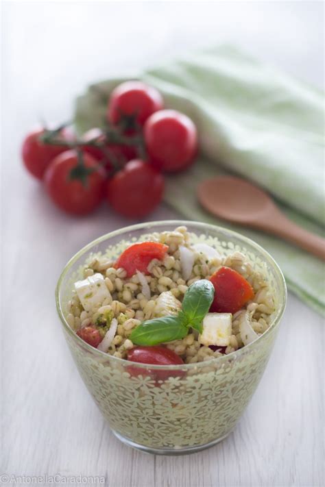 Insalata Di Orzo Con Pesto E Feta Ricetta Primo Piatto Freddo