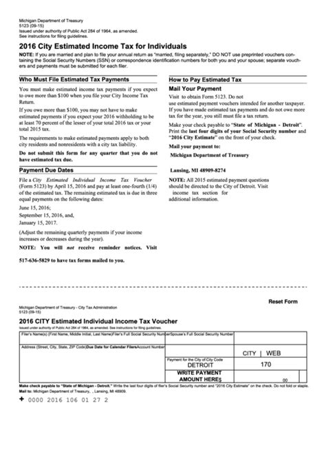 Property Tax Information Worksheet Michigan