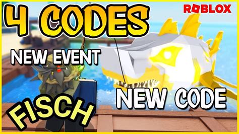 NEW CODE 4 WORKING CODES For FISCH Event GOLDEN TIDE ROBLOX FISCH