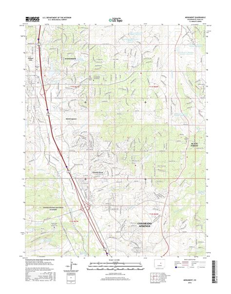 Mytopo Monument Colorado Usgs Quad Topo Map