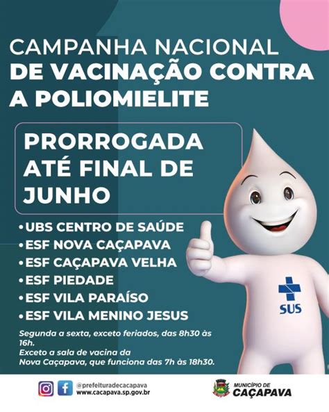 Campanha De Vacina O Contra A Poliomielite Prorrogada At De