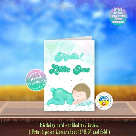 Birthday Cards To Print, Printed Birthday, Fold, Greetings, Custom ...