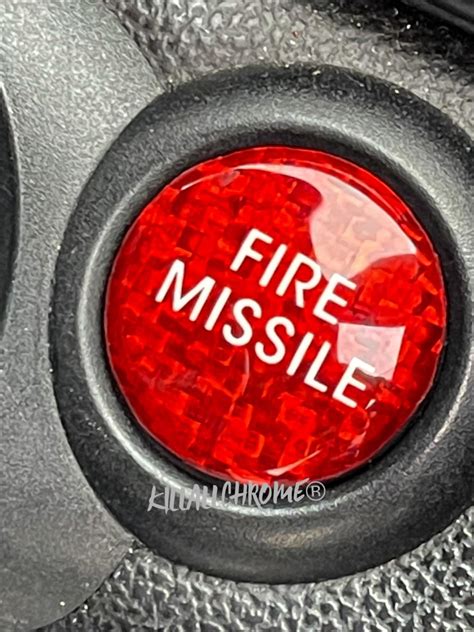 Fire Missiles Start Stop Button – Red Carbon Gen 2 + 3 – KillAllChrome®