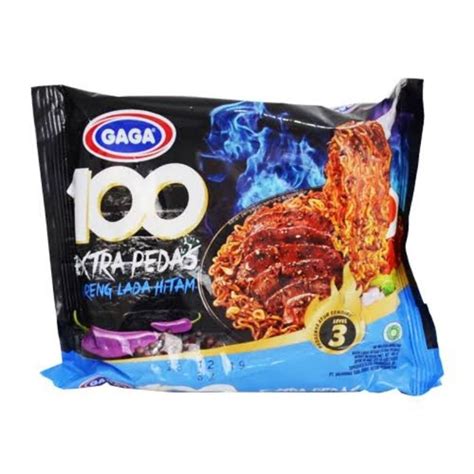 Jual Mie Gaga 100 Mie Goreng Extra Pedas Lada Hitam Level 3 Shopee