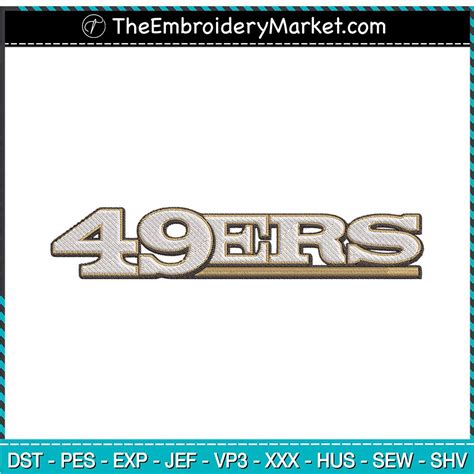 49Ers Logo Letter Embroidery Designs File San Francisco 49ers Machine