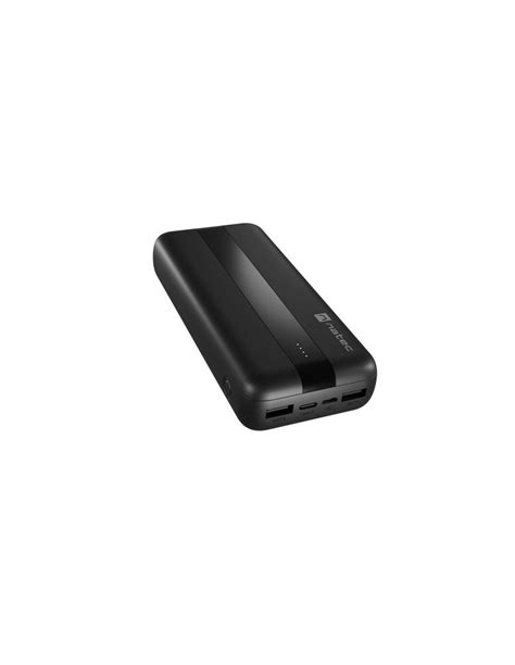 NATEC Powerbank Trevi 20000mAh 2x USB A 1x USB C Negro