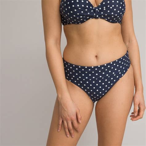 Bikini Slip Mit Bauch Weg Effekt Getupft La Redoute Collections La