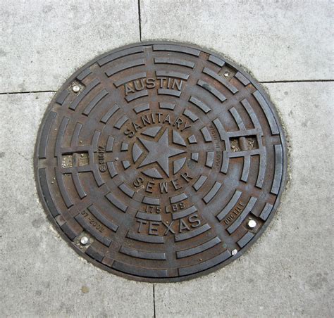 Austin Manhole Cover Sanitary Sewer Lawrence G Miller Flickr