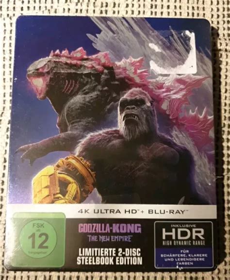 GODZILLA X KONG The New Empire Limited Steelbook 4K UHD Blu Ray