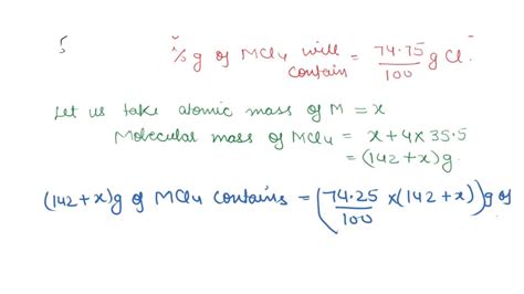 Solved A Metal M Forms A Compound With The Formula Mcl If The