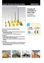 SL SBL SERIES TELESCOPIC HYDRAULIC GANTRIES ENERPAC PDF Catalogs