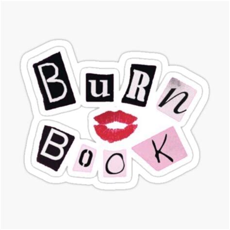 Mean Girls Burn Book Sticker By Zoevisions Redbubble