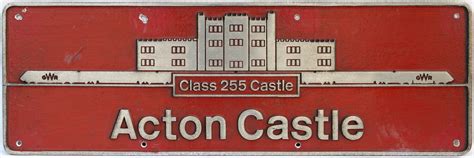 Nameplate Acton Castle Ex British Railways Class Nameplates Diesel