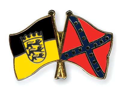 Crossed Flag Pins Baden-Wuerttemberg-Confederate-battle Flags