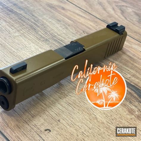 Glock 43 Slide Cerakoted using Patriot Brown | Cerakote