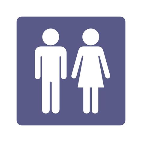 Premium Vector Wc Icon Male And Female Restroom Sign Flat Style