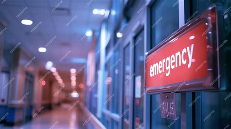 Premium Photo | Emergency board in hospital directional signs Guide sign