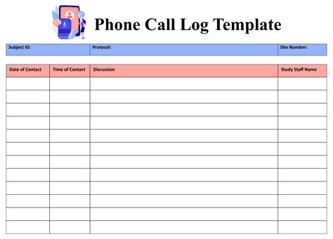 Customer Call Log Template Database