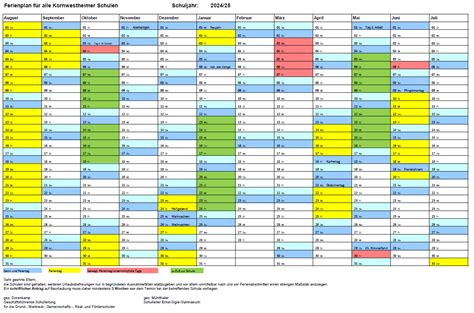 Ferienkalender 24 25 Philipp Matthäus Hahn Gemeinschaftsschule