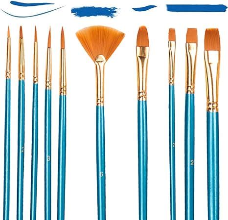 Pcs Artists Paint Brushes Set Nylon Hair Painting Brush For Acrylic